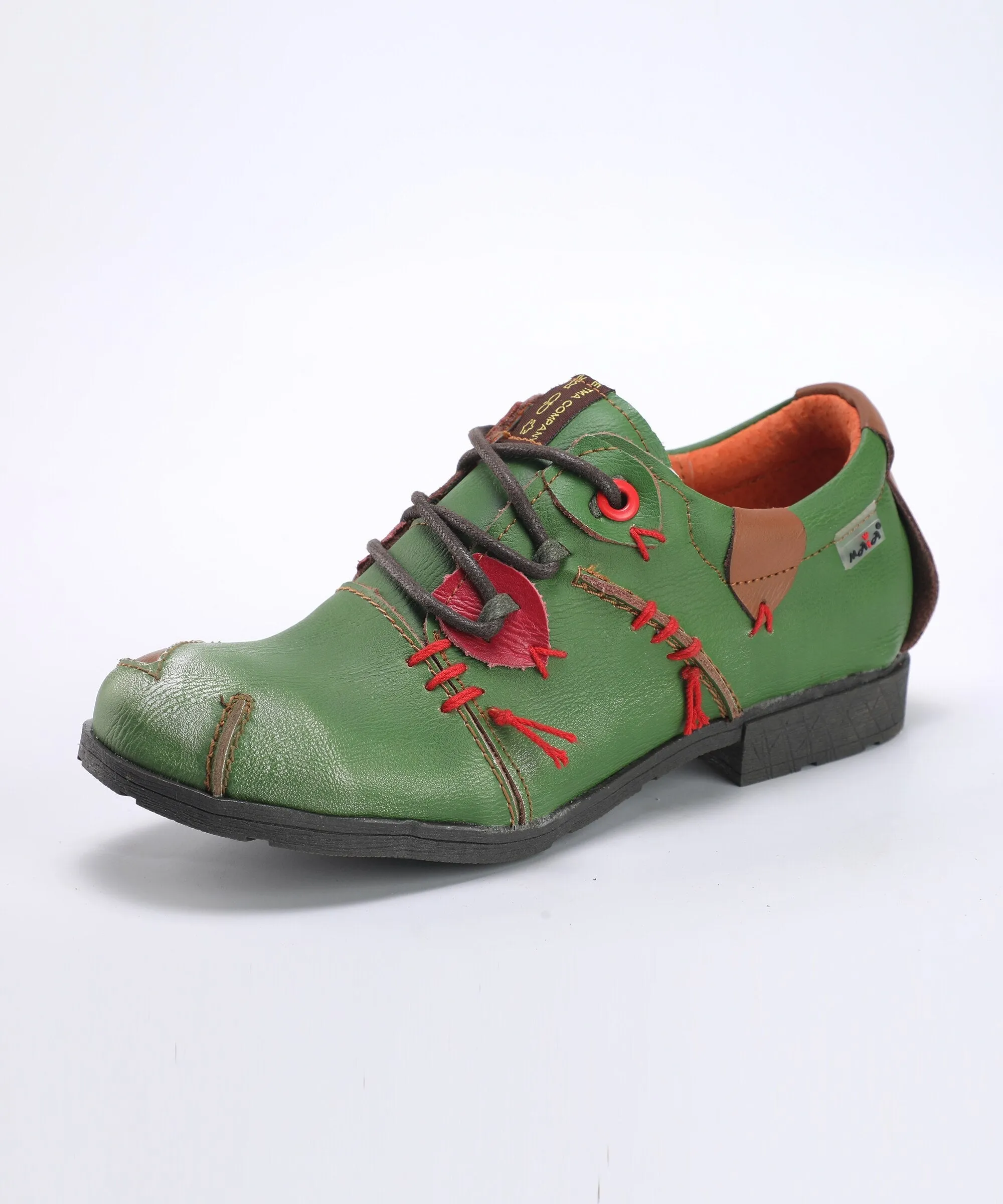 Sinister Step Stitches - Washed Leather Shoes For Women