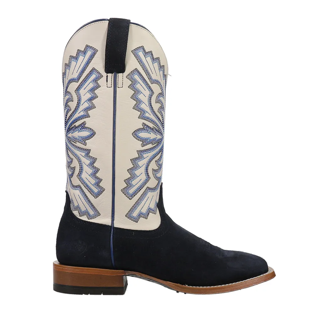 Sting Embroidered Square Toe Pull On Cowboy Boots