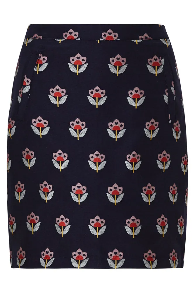 Sugarhill Boutique Women's Evra Floral Love Print Skirt