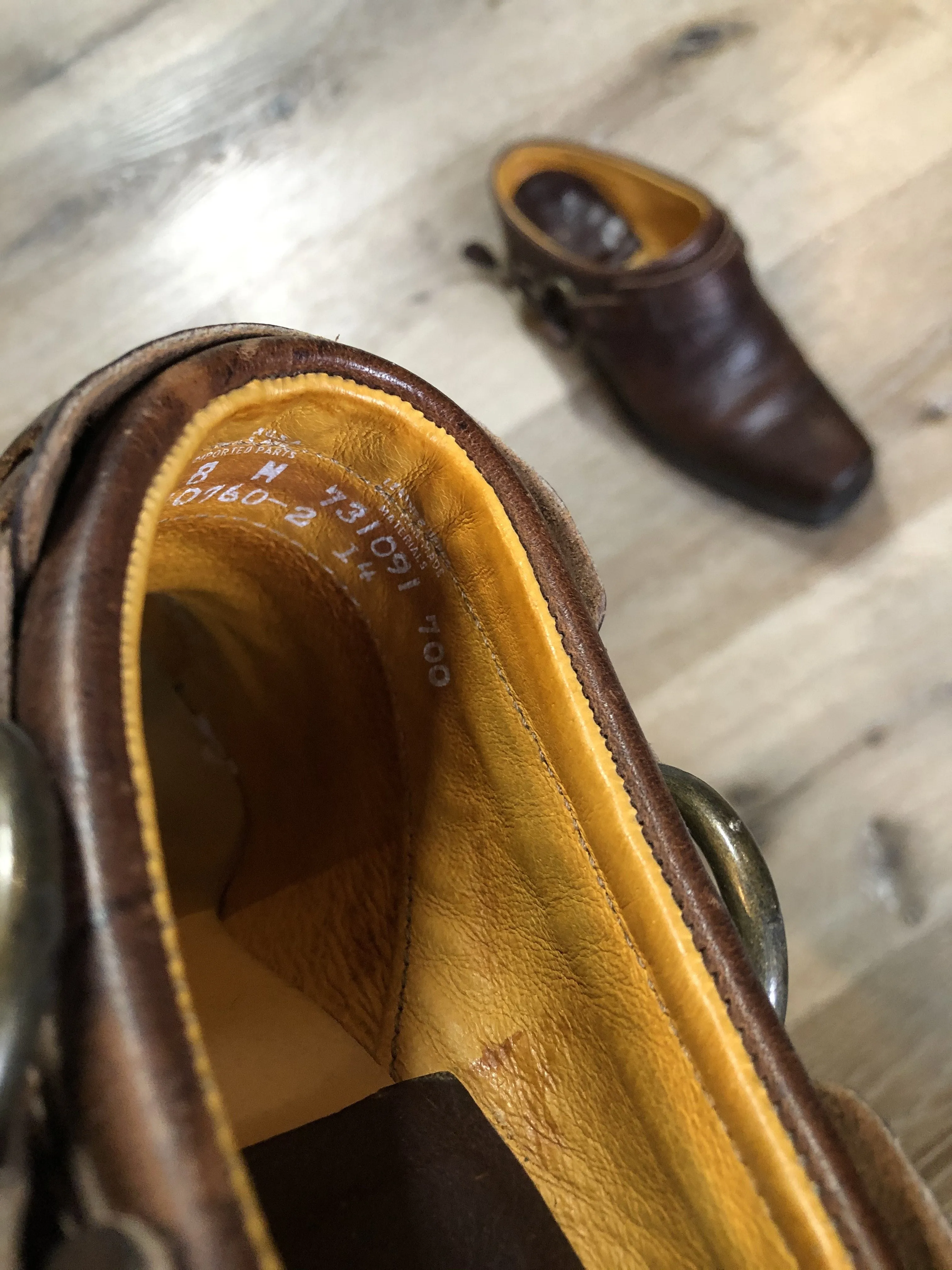 Vintage Frye Brown Pebble Leather Carson Mules Clogs, Made in USA,  US 8 Womens/ EUR 38.5