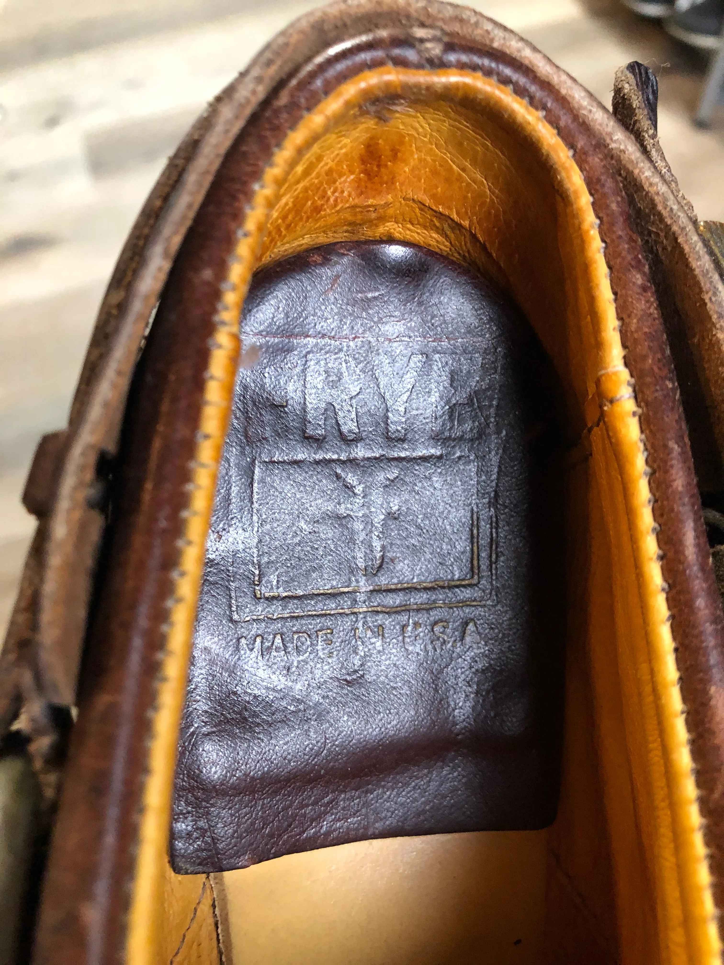 Vintage Frye Brown Pebble Leather Carson Mules Clogs, Made in USA,  US 8 Womens/ EUR 38.5