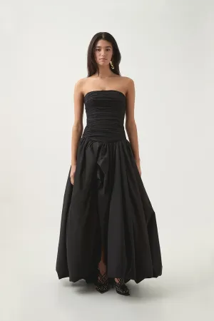 Violette Bubble Hem Maxi in Black