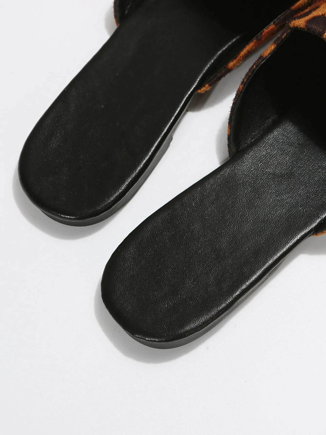 Women Plaid Pattern Point Toe Flat Mules, Elegant Outdoor Flats
