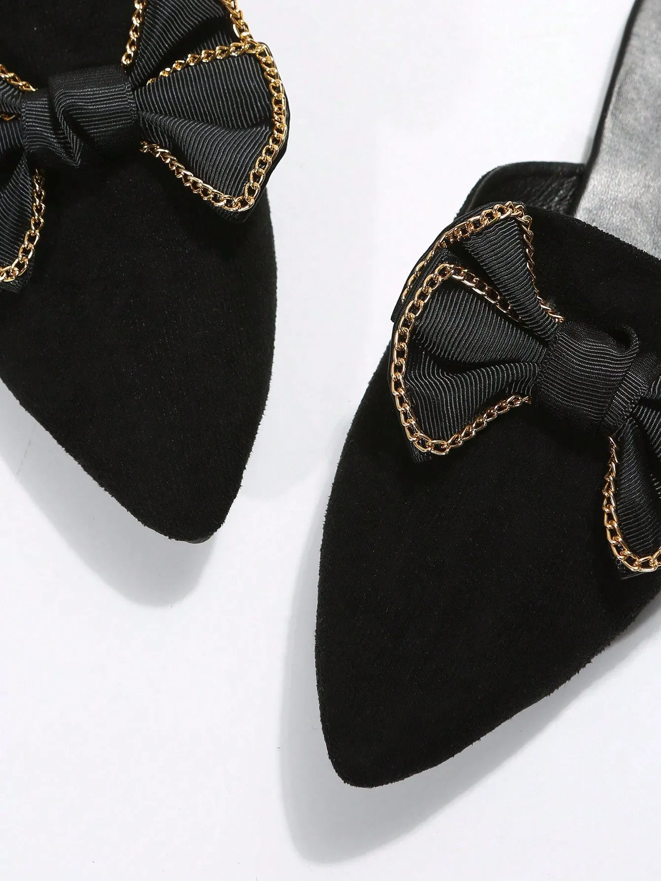 Women Plaid Pattern Point Toe Flat Mules, Elegant Outdoor Flats