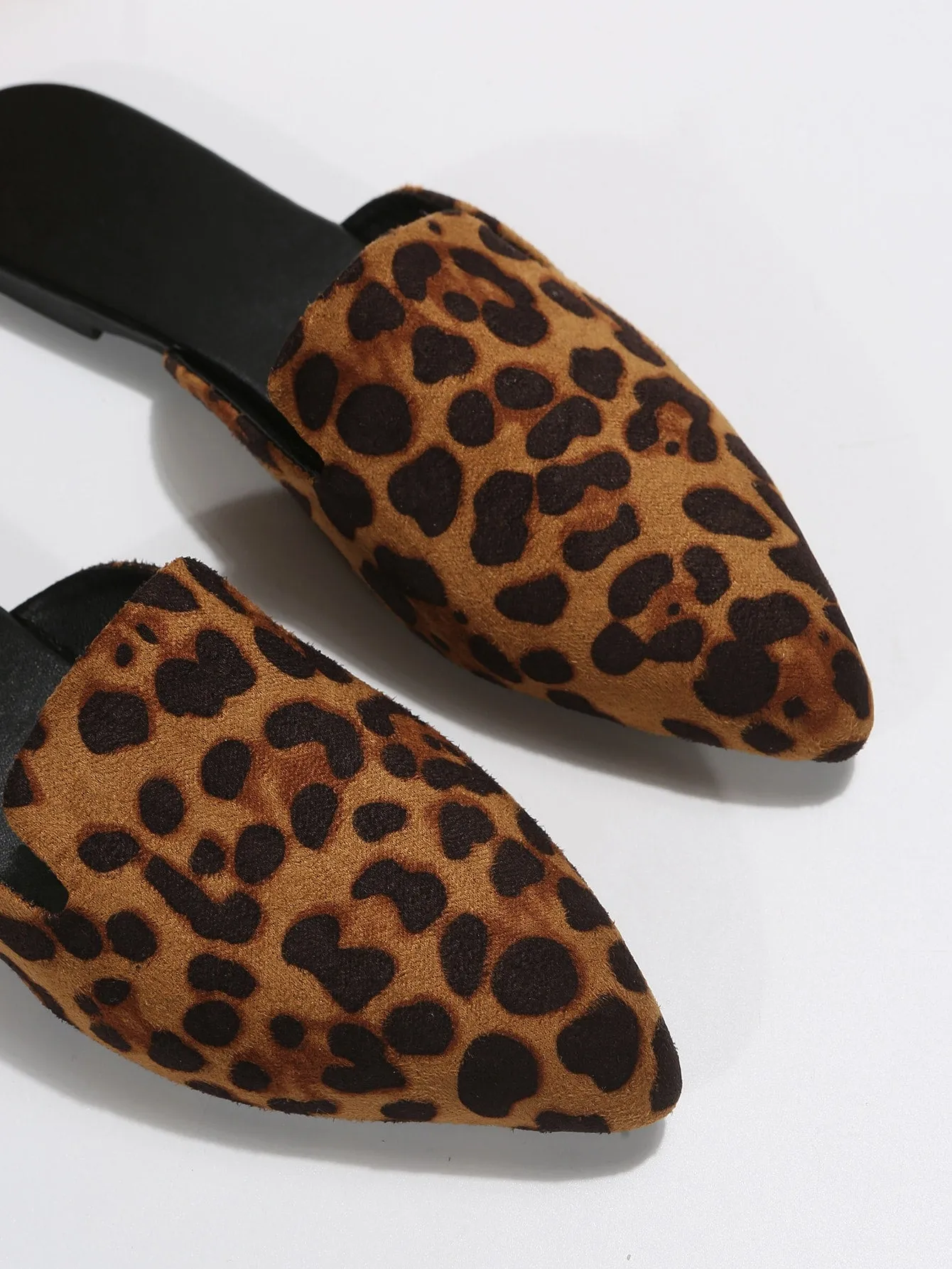 Women Plaid Pattern Point Toe Flat Mules, Elegant Outdoor Flats